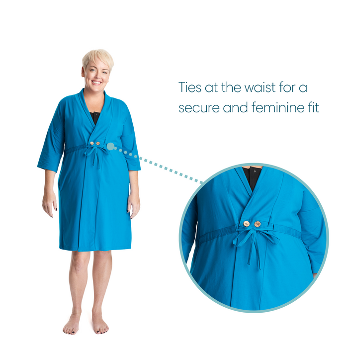 Breast Surgery Recovery Robe & Bra with Interior Pockets for